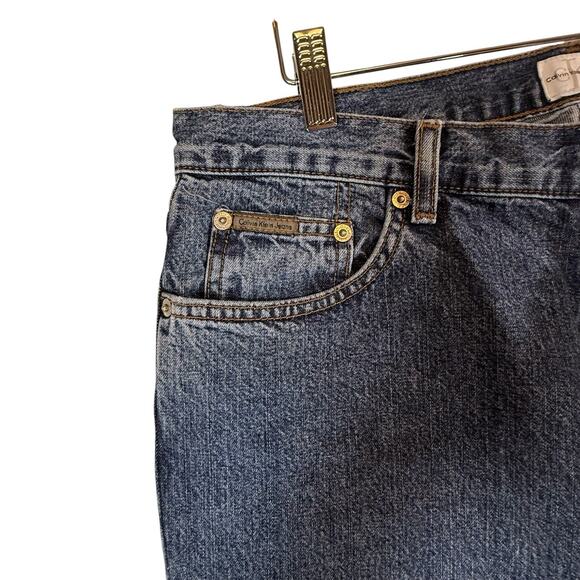 Calvin Klein VTG Bootcut Jeans DoubleStone SIZE 14 Womens 33x31 Denim High Rise - Picture 9 of 15